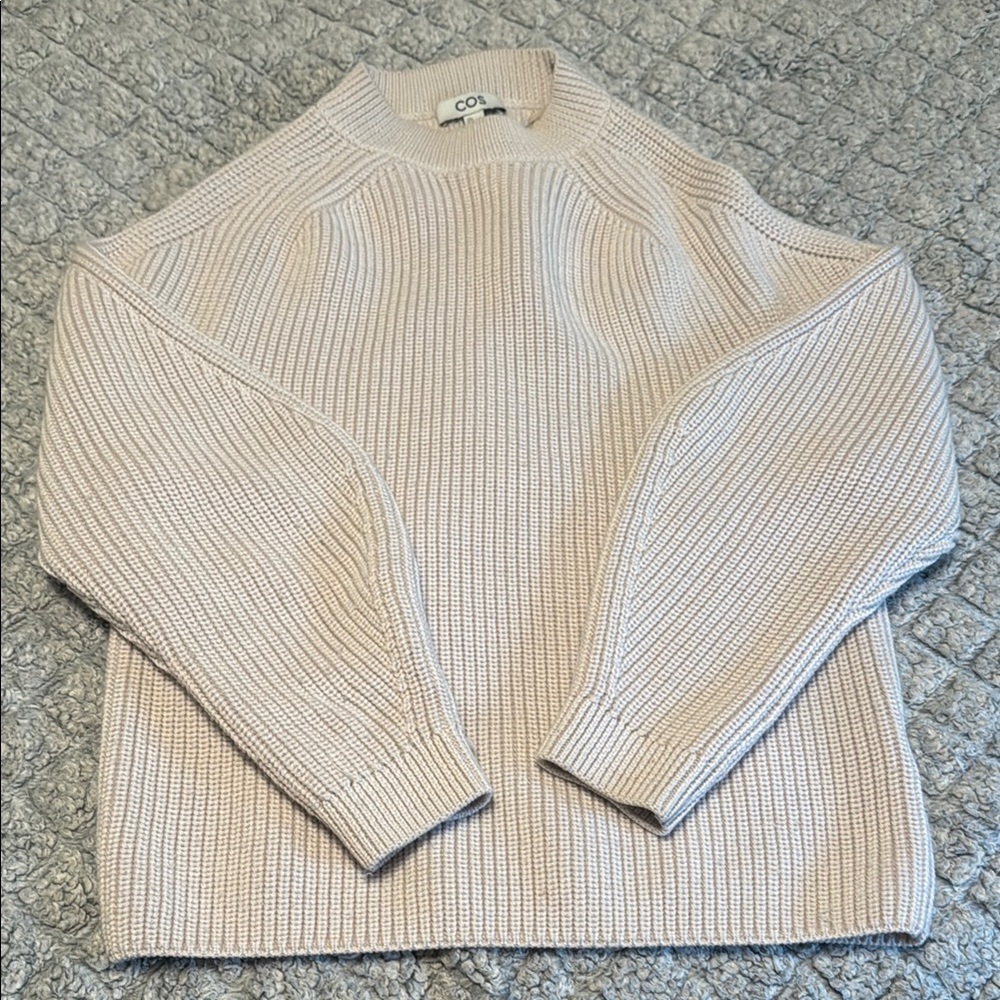 COS Cream Ribbed sweater